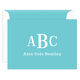Colorful with White Monogram Folded Note Cards Image 14 of 16